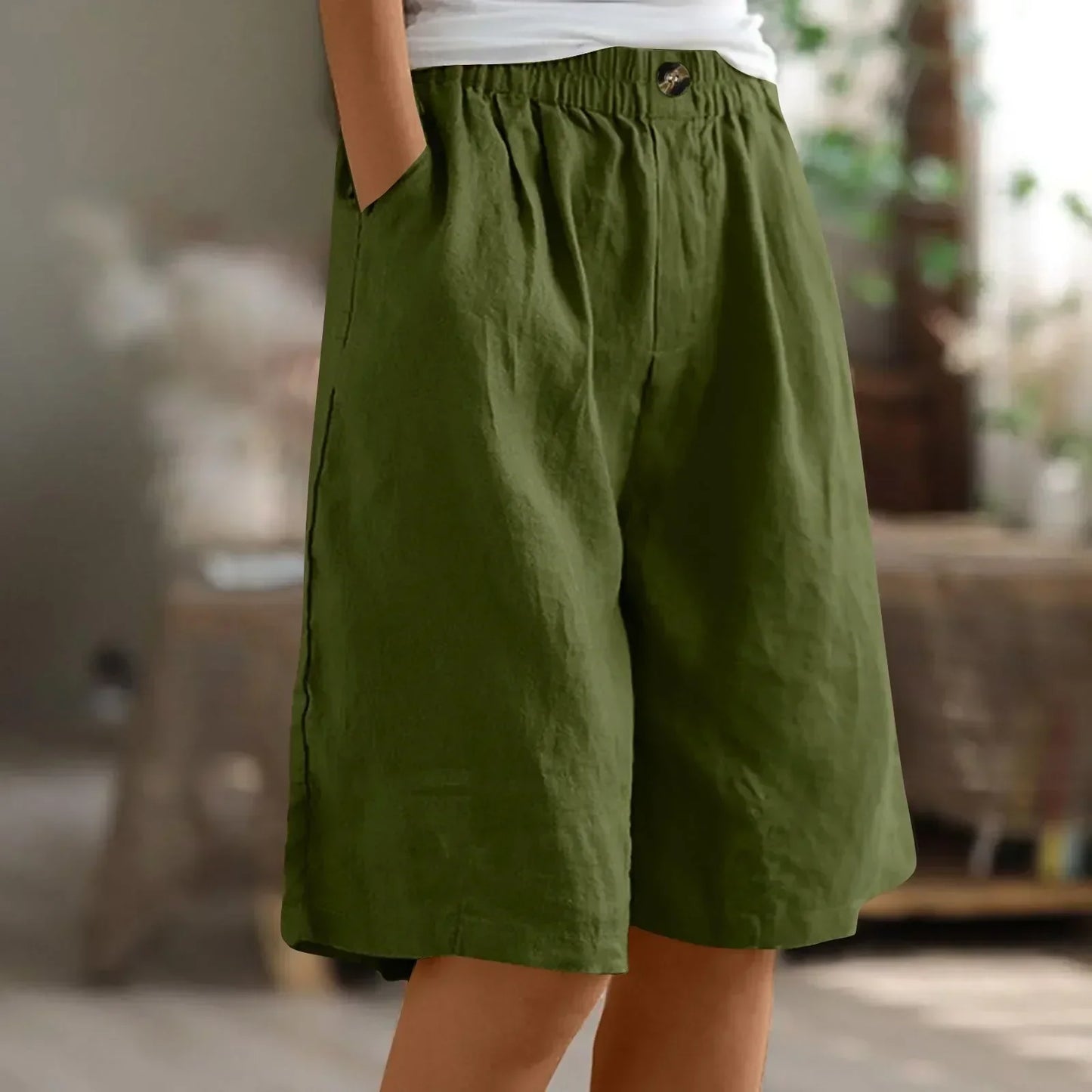 ModeGeist | Premium Baumwoll-Leinen Damenhose