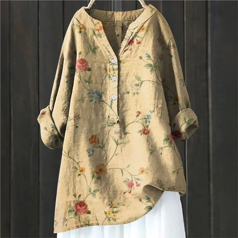 Blusen mit Blumenmuster von Fudus (Langarm)