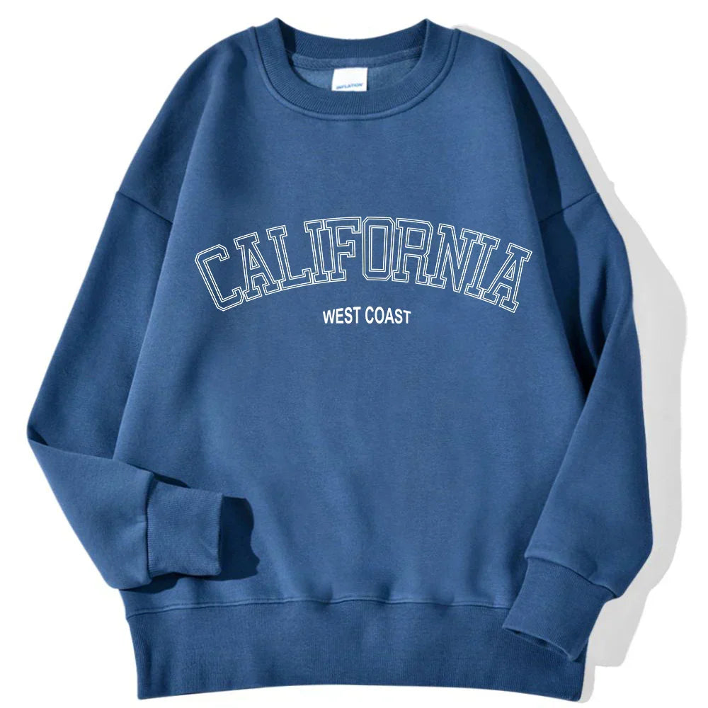 Trendiger Damen-Sweatshirt von Fudus mit Kalifornien Westküsten-Print