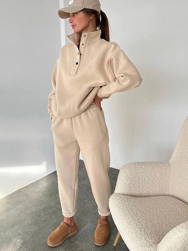 Fleece Sweatshirt Set by Fudus