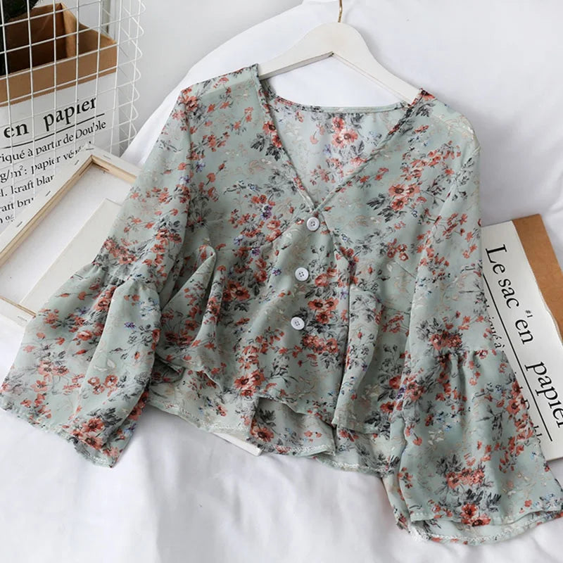 Chloé Vintage Chiffon Loose Blouse by Fudus