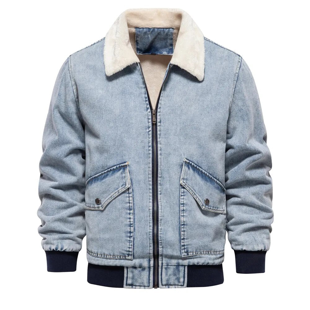 ModeGeist | Herren Jeansjacke warm gefüttert