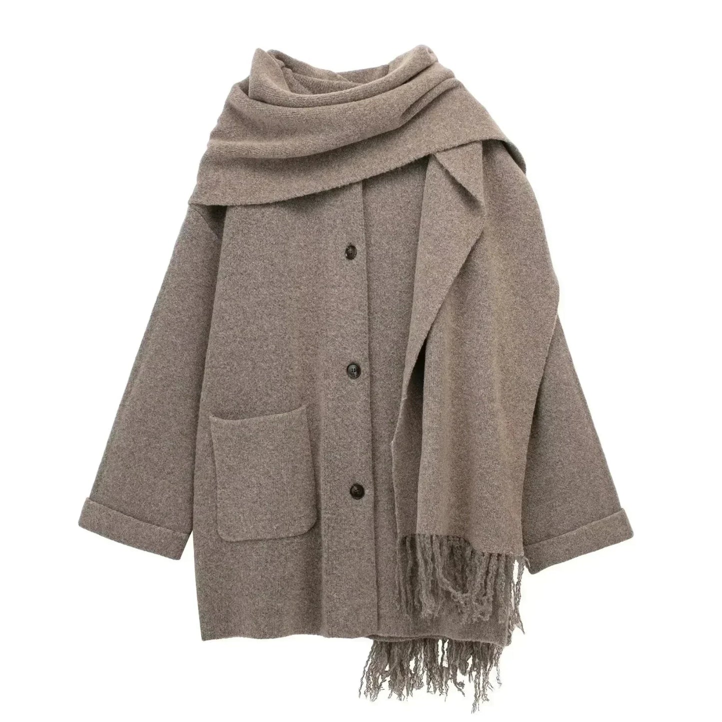 ModeGeist | Wollmantel mit Schal