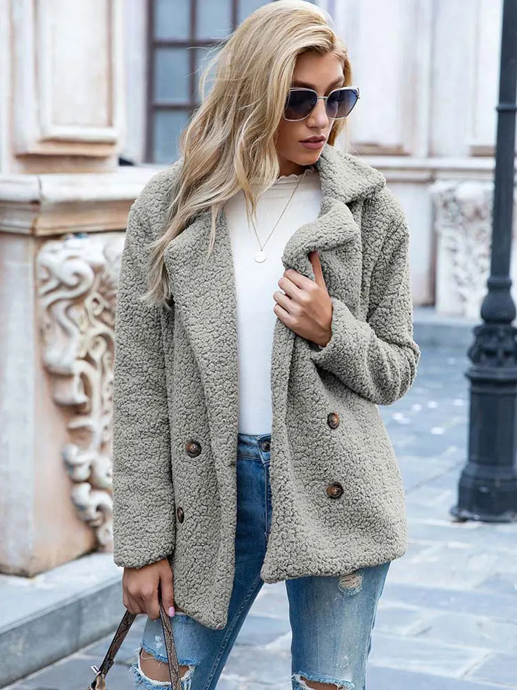 ModeGeist | Warmer Teddy-Mantel Damen