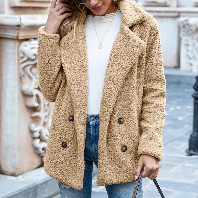 Kurze, kuschelig warme Teddyjacke Nela