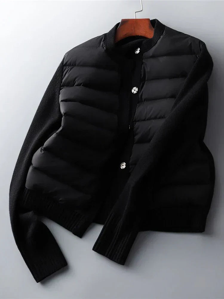 ModeGeist | Hybride Cardigan Jacke - Knopfverschluss