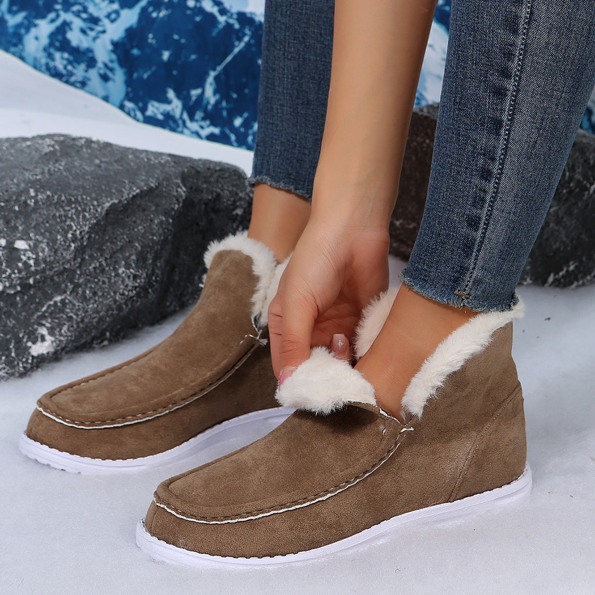 ModeGeist | Fashion Flache Schnee Stiefel