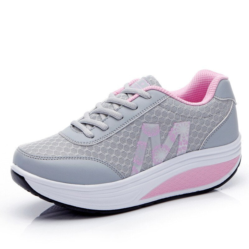 MODEGEIST Damen Walking-Sneaker Atmungsaktiv Stützfunktion Komfort