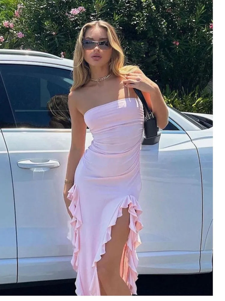 Trägerloses Kleid von Dona® mit Quasten