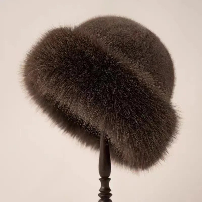 MODEGEIST Damen Flauschige Wintermütze weiche Textur warm stylisch