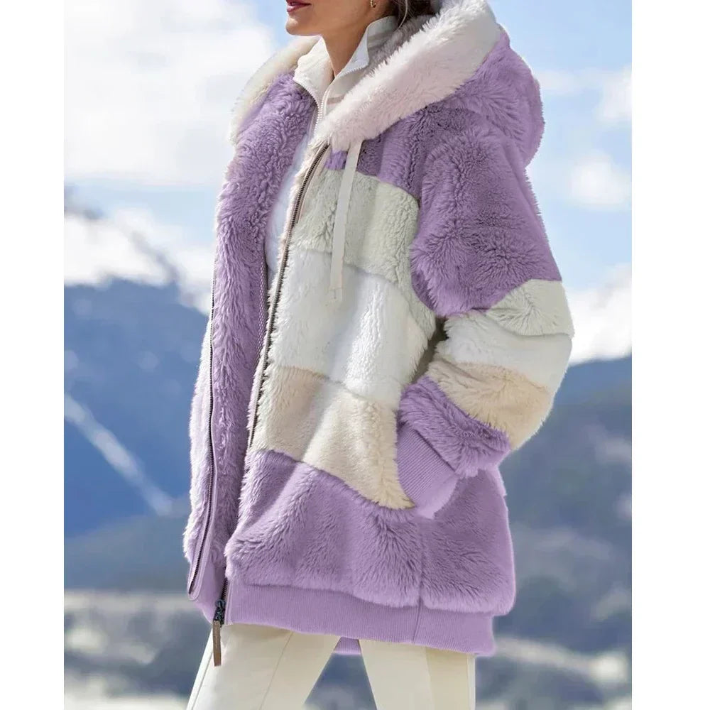 ModeGeist | Fleecejacke mit Kapuze - Langarm
