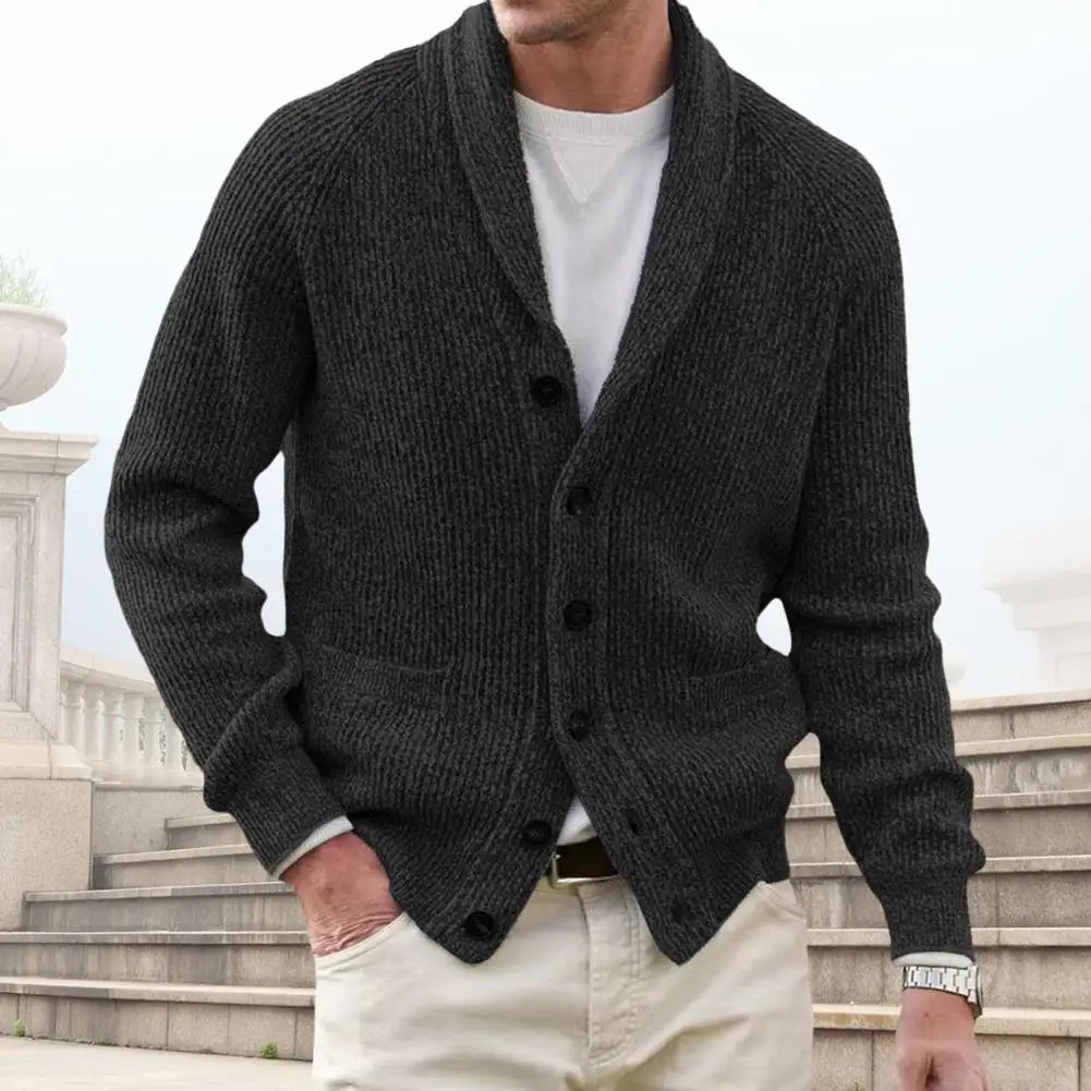 ModeGeist | Strickjacke mit Knöpfen Wollmischung Klassisch und Komfortabel