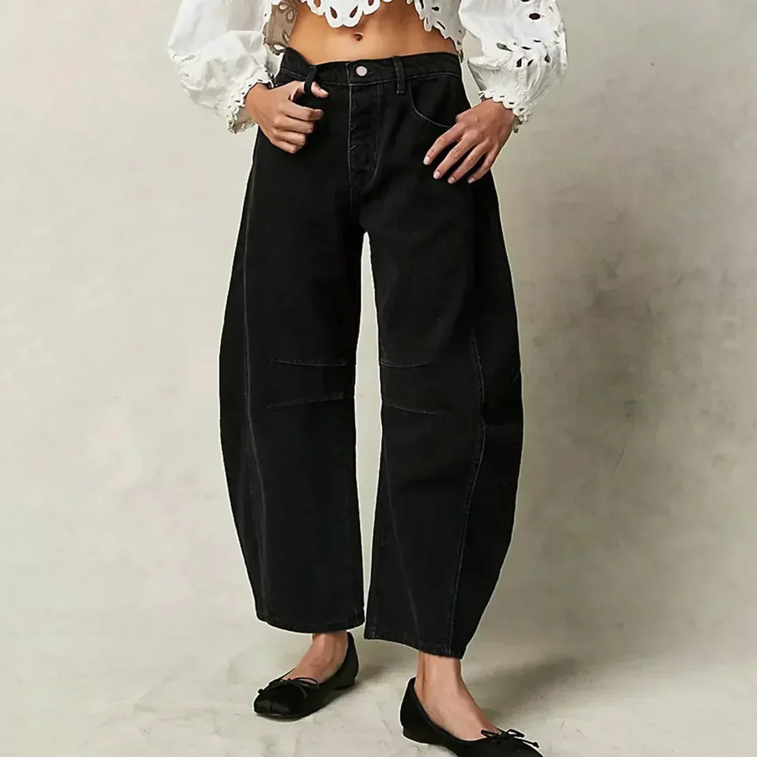 Drusilla Damen-Jeans mit mittlerer Leibhöhe und Barrel-Bein
