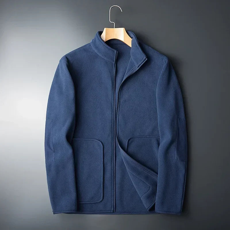 ModeGeist | Licht fleecejack für Herren mit kontrastierenden Details
