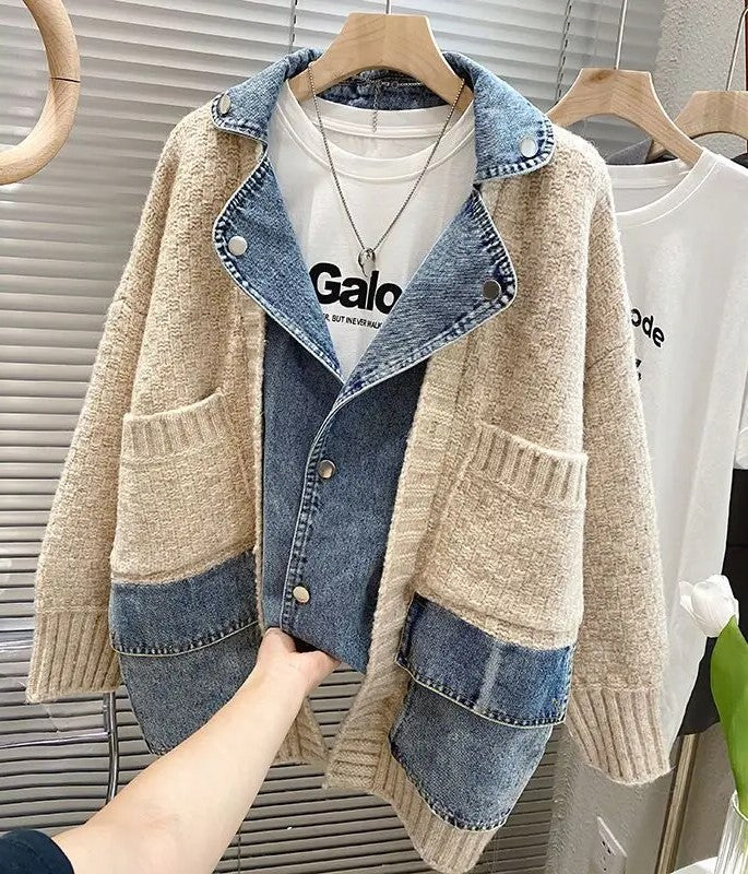 ModeGeist | Splicing Jeansjack Stilvoll & trendy