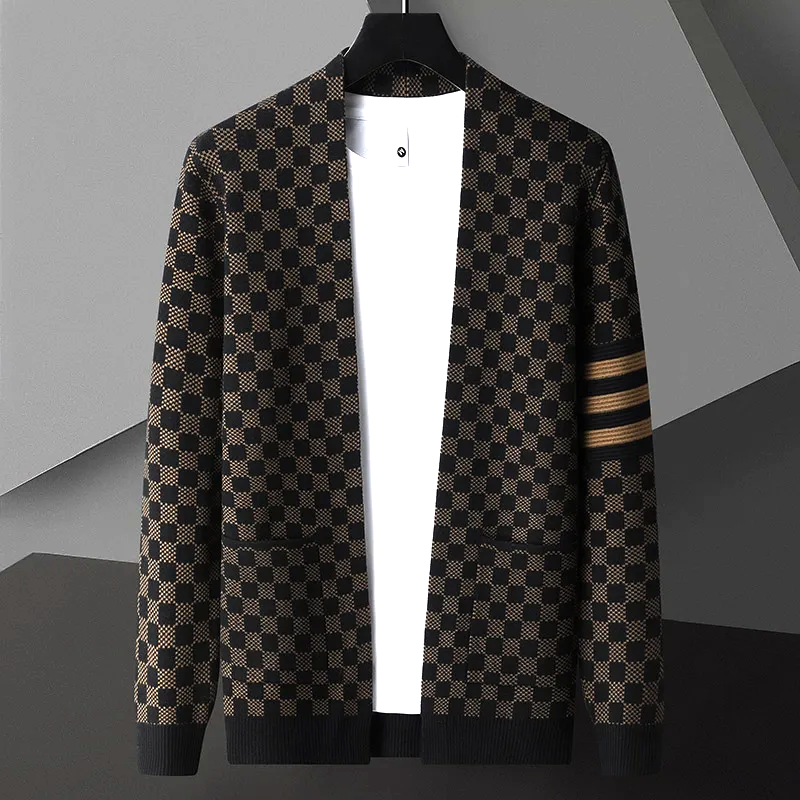 ModeGeist | Gemusteter Cardigan Strick Elegant, Stilvoll