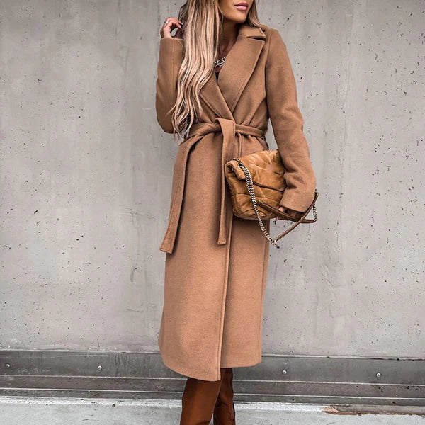 ModeGeist | Eleganter Wollmantel mit Gürtel