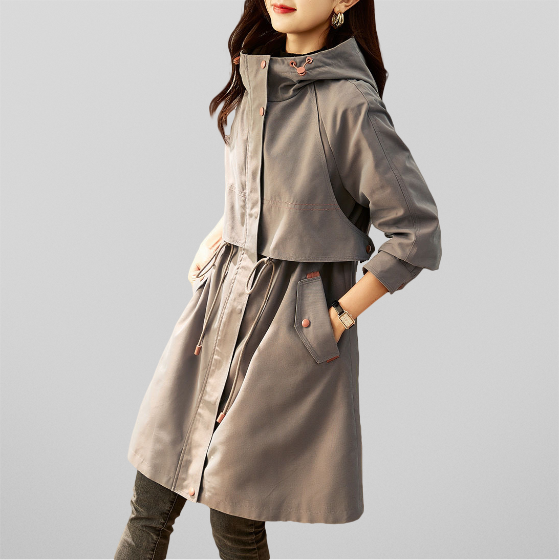 ModeGeist | Elegance - Rote Damenjacke mit Kapuze