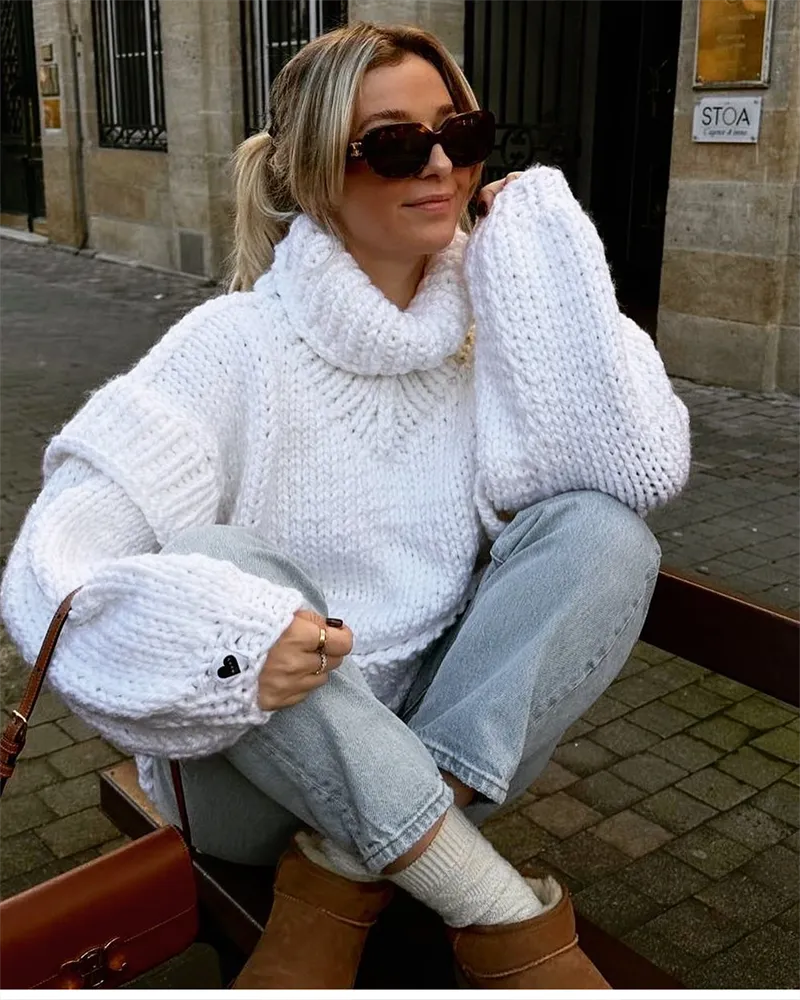 ModeGeist | Chunky Strickpullover Oversized und Trendy Perfekt für Den Herbst