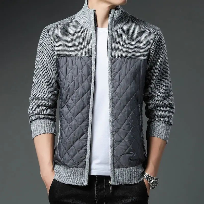 ModeGeist | Gepolsterte gestrickte Herrenjacke