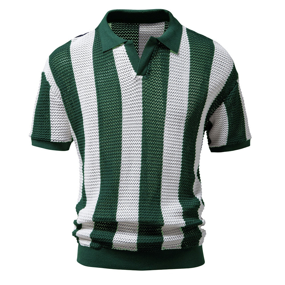 Herren-Poloshirt Bonafita Luthor mit sommerlichen Streifen