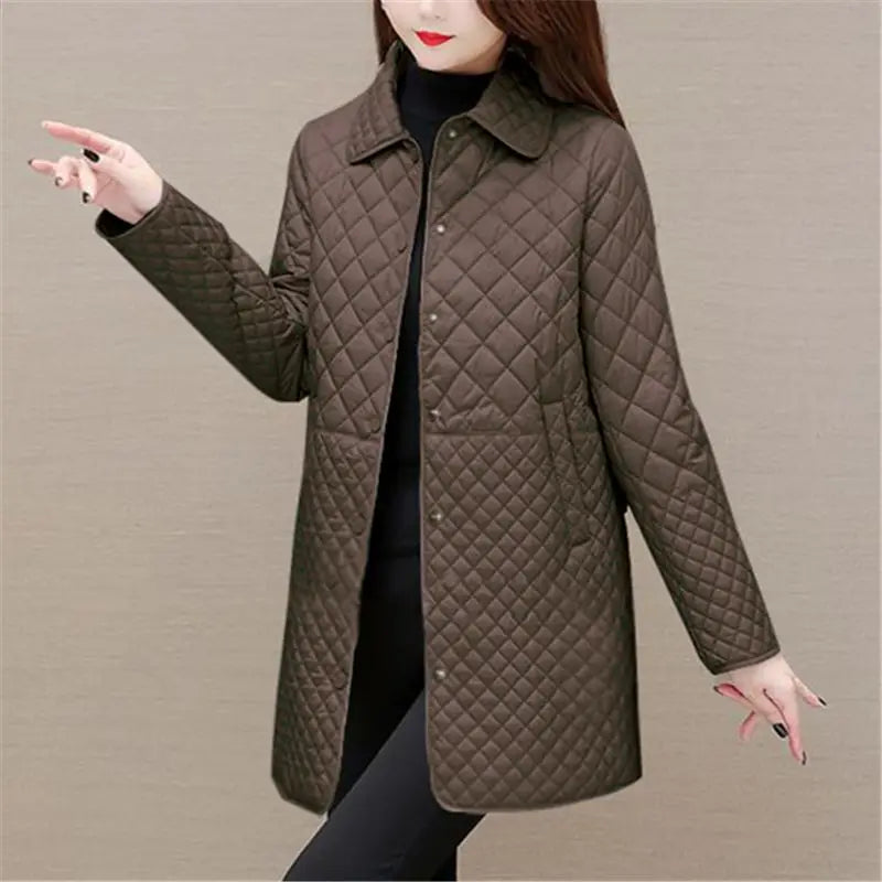 ModeGeist | Damen Steppjacke Mit Karomuster
