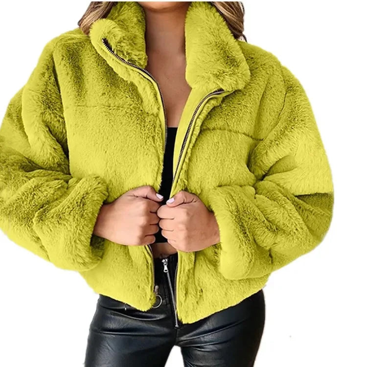 ModeGeist | Velvet Touch Mantel mit Reißverschluss