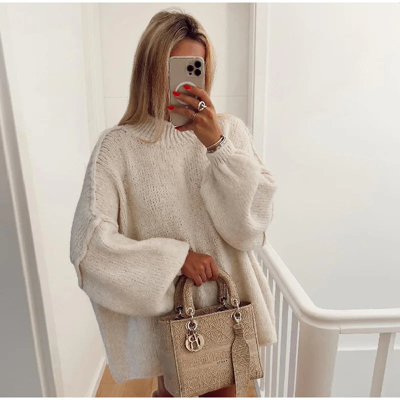 ModeGeist | Weicher Oversized Strickpullover Für Damen