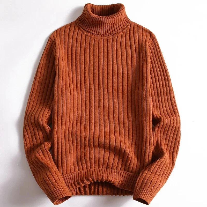 Rollkragenpullover aus Rippstrick von ERIK