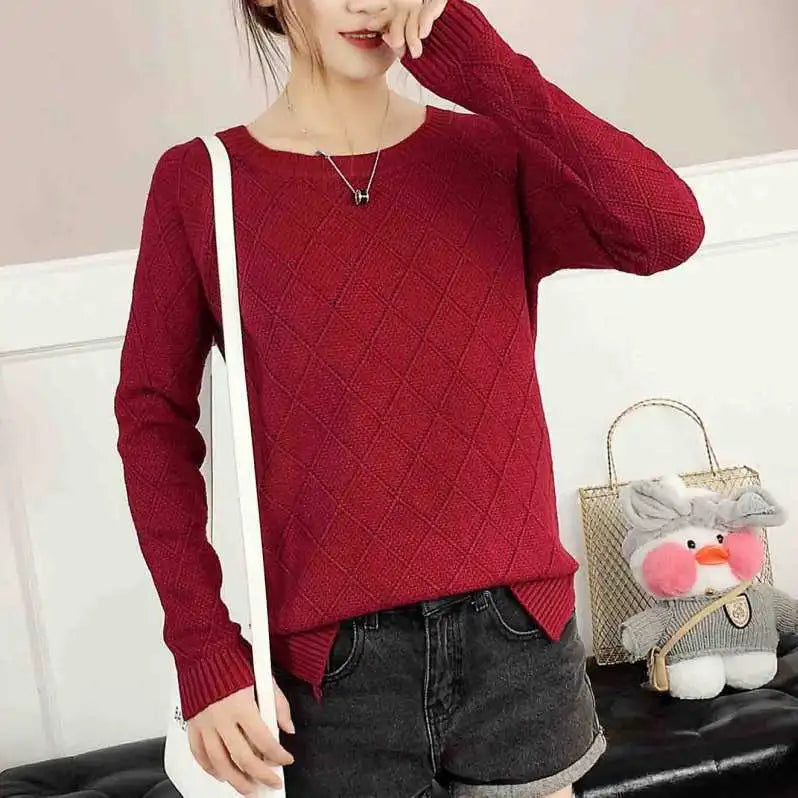 Ella: Rundhals-Pullover aus Strick