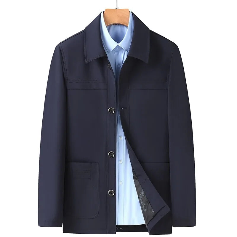ModeGeist | Freizeitjacke mit Aufgesetzten Taschen und Knöpfen - Samuel