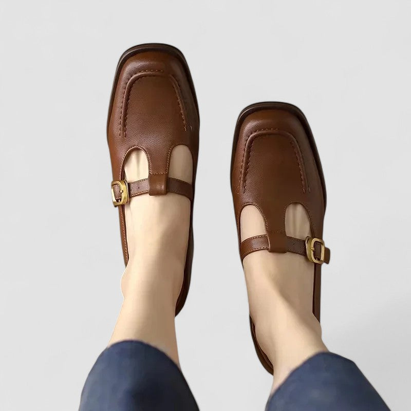 MODEGEIST Damen Mary Jane Schuhe Orthopädisch T-Spange