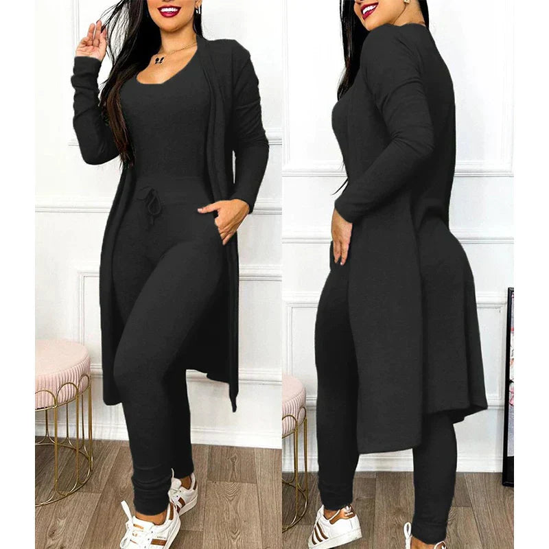 ModeGeist | Damen 3 Teiliges Loungewear Satz mit Jacke