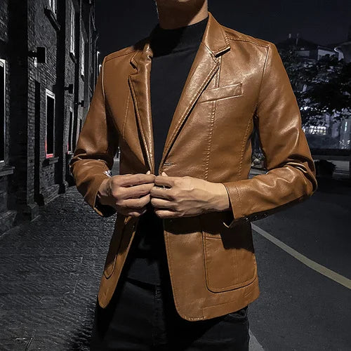 Herren-Lederjacke Willis - Schwarz