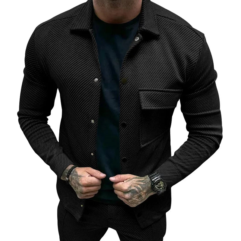 ModeGeist | Klassische Leichtgewicht Shirtjacke Polyester Moderner Komfort