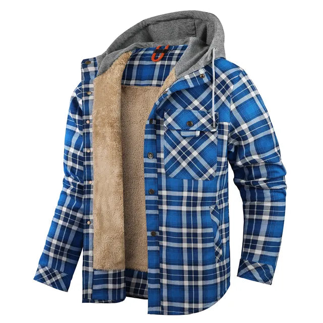 ModeGeist | Warm kariert Hemdjacke