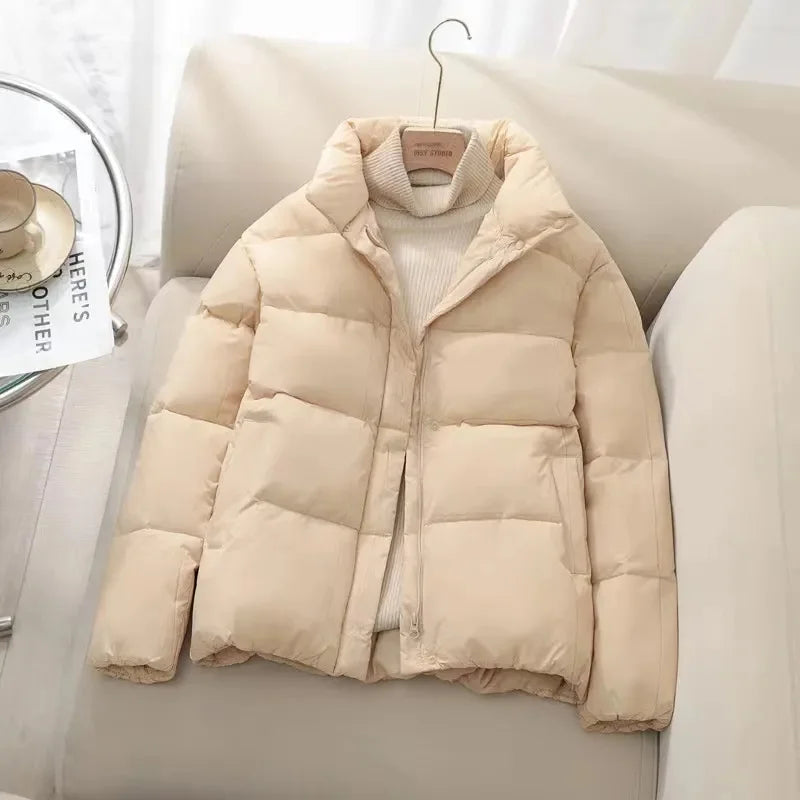 ModeGeist | Pufferjacke – Gequiltet Isoliert – Hoher Kragen – Reißverschluss – Warm Dick