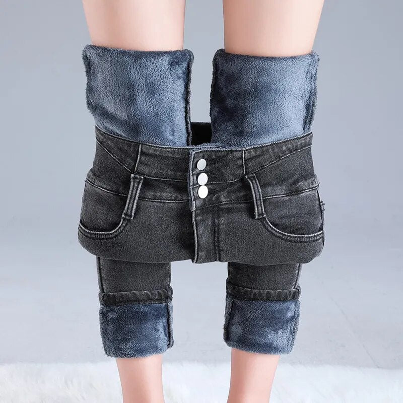 Fleece Jeans in Jasmine