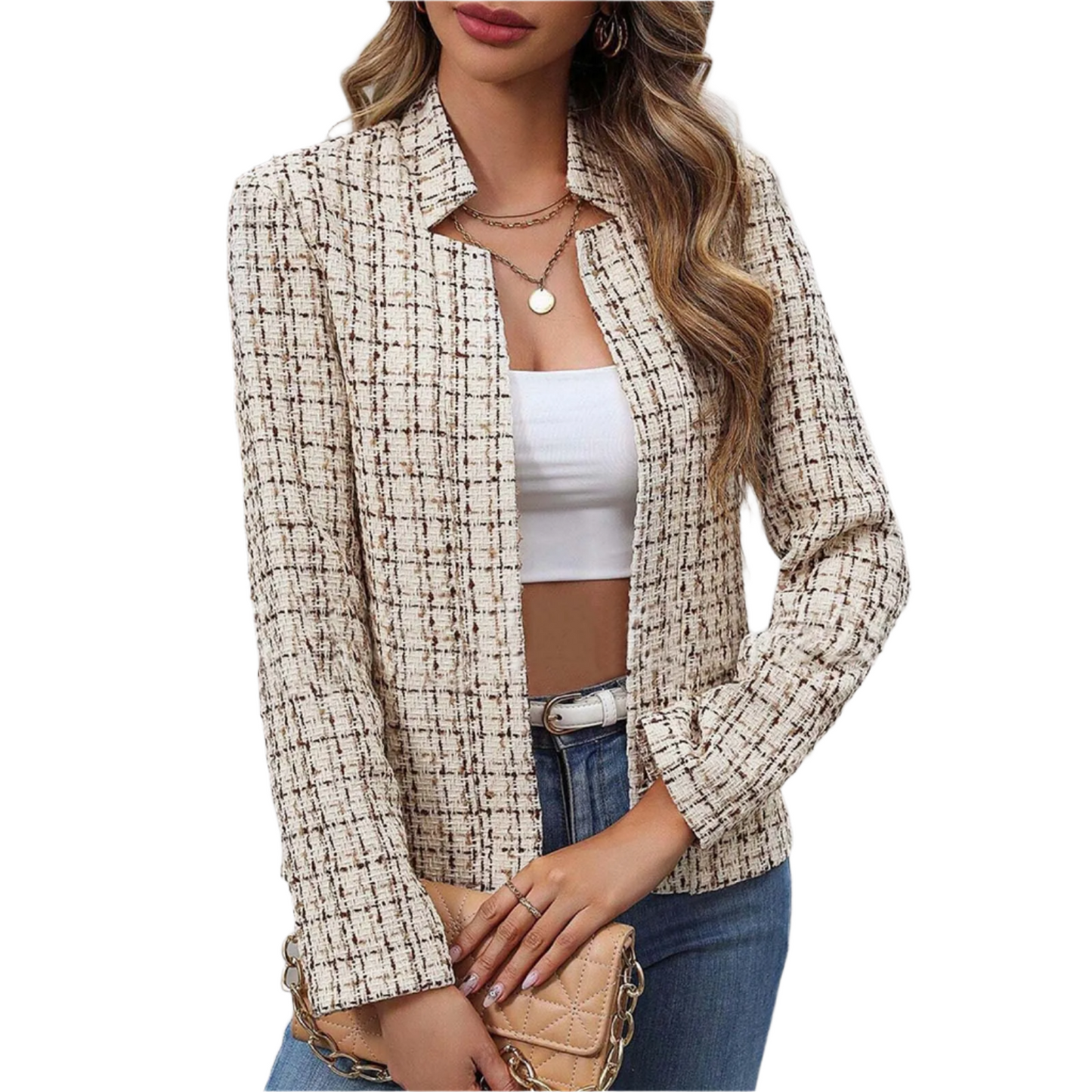 ModeGeist | Trendy Damen Blazer mit Langen Ärmeln