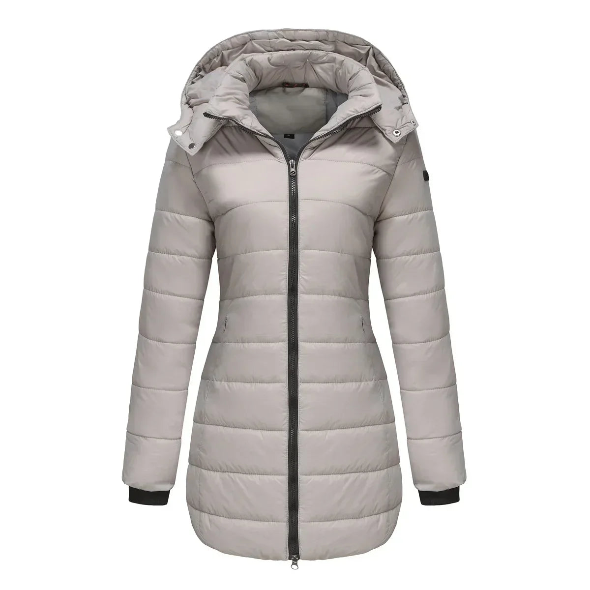 ModeGeist | Winter-Puffermantel mit Abnehmbarem Gesteppter Kapuze
