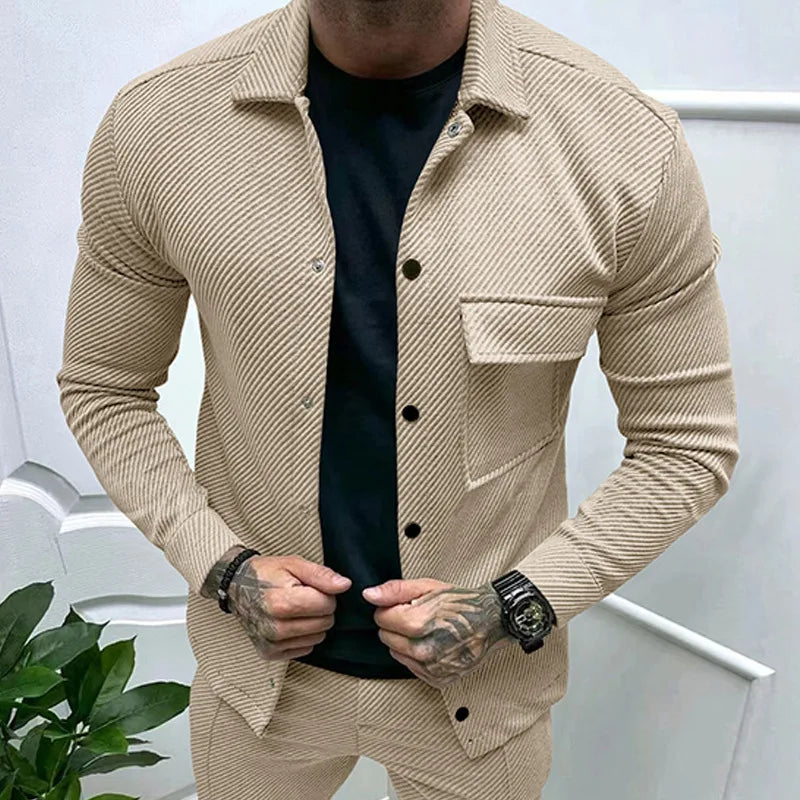 ModeGeist | Klassische Leichtgewicht Shirtjacke Polyester Moderner Komfort