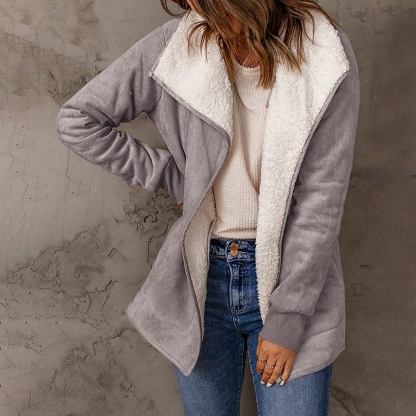ModeGeist | Warme Damenjacke mit langen Ärmeln