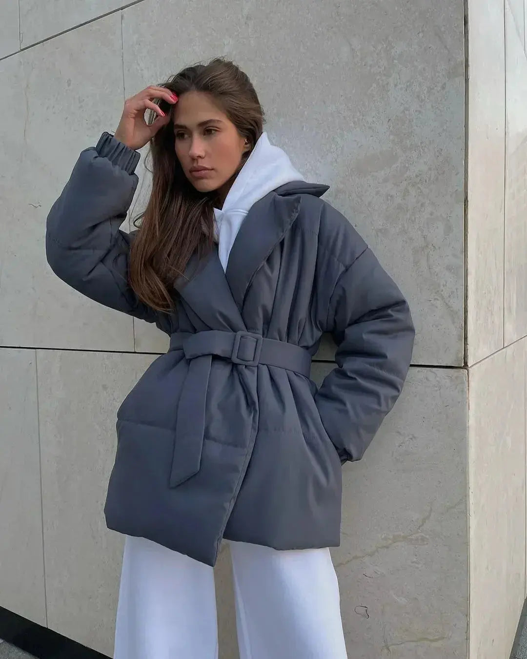 ModeGeist | Pufferjacke mit Gürtel