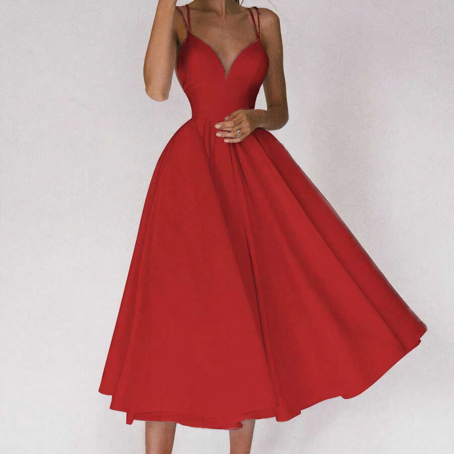 Schickes Kleid mit V-Ausschnitt – Inna