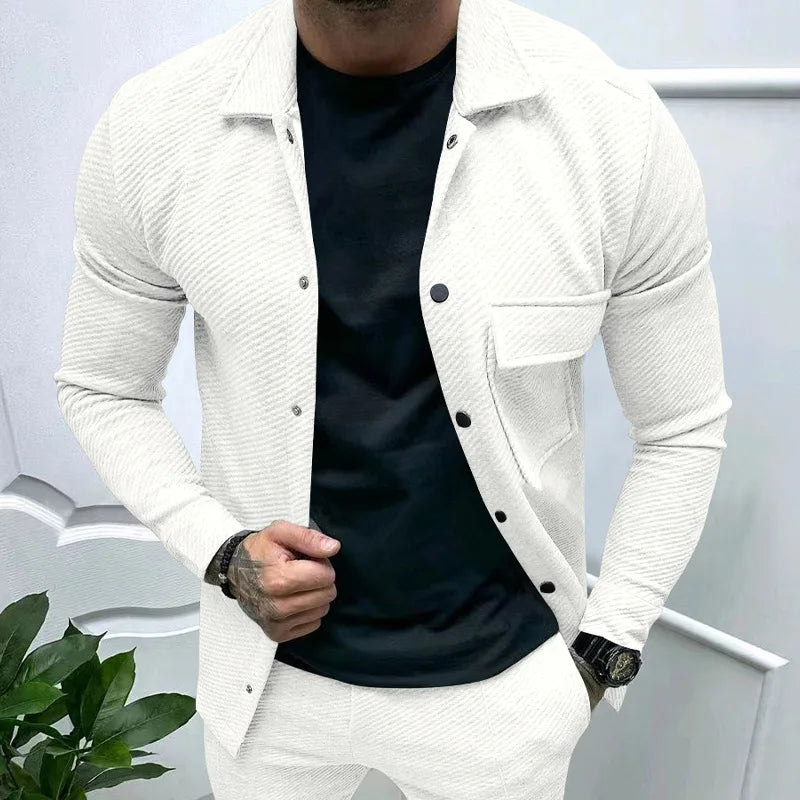 ModeGeist | Klassische Leichtgewicht Shirtjacke Polyester Moderner Komfort