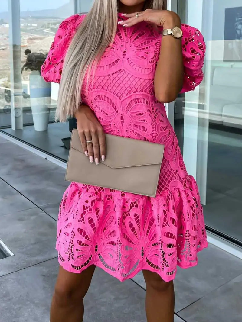 Kurzes Kleid Clara mit Besatz