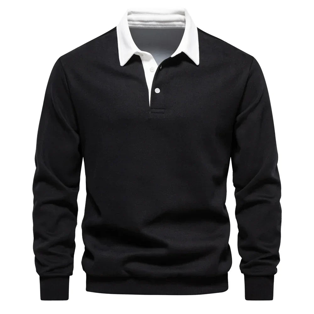 ModeGeist | Klassisch Langärmliges Polo Zeitlos und Bequem Perfekt für Den Alltag
