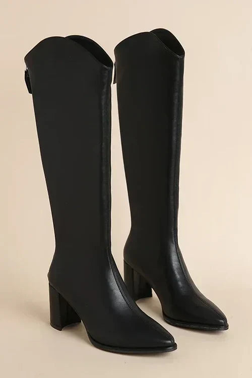 ModeGeist | Spitz Kniehohe Stiefel
