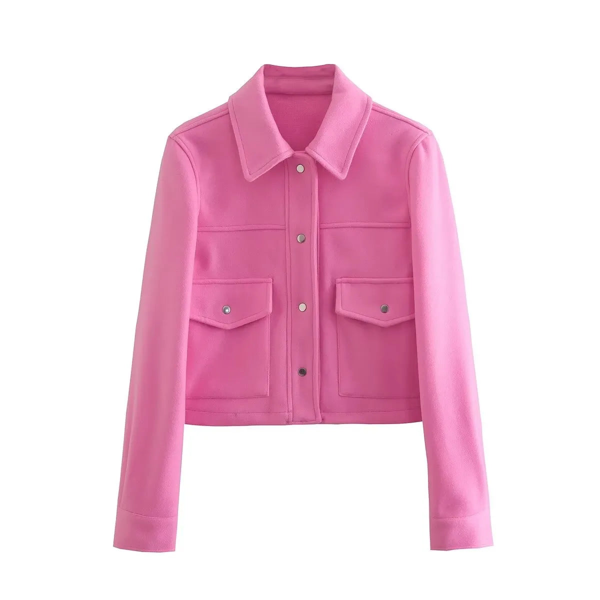 ModeGeist | Elegante Jacke mit farbigem Kragen und Hebe für Damen
