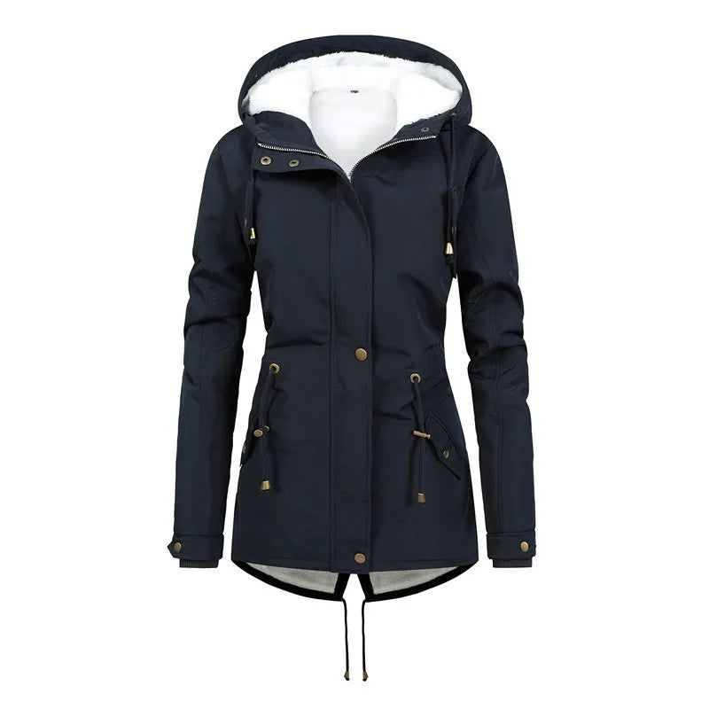 ModeGeist | Winddichte Mittellange Kapuzenjacke
